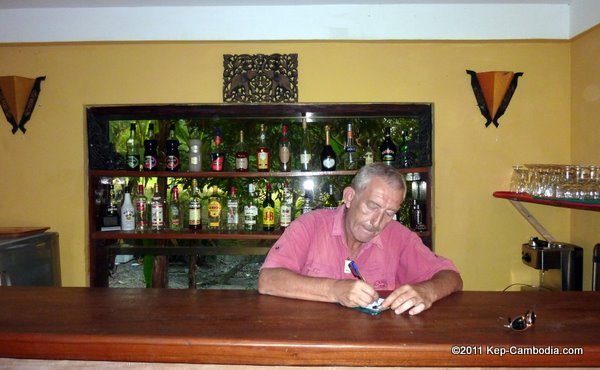 The Boat House in Kep, Cambodia.  Hotel.