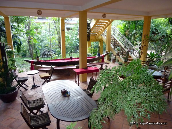 The Boat House in Kep, Cambodia.  Hotel.
