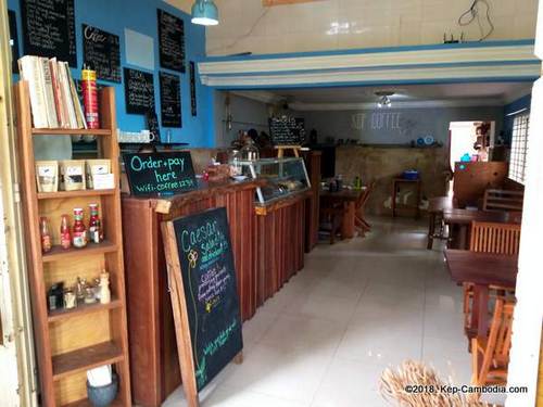 Kep Coffee Cafe in Kep, Cambodia.