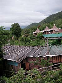 view from the hillside in kep