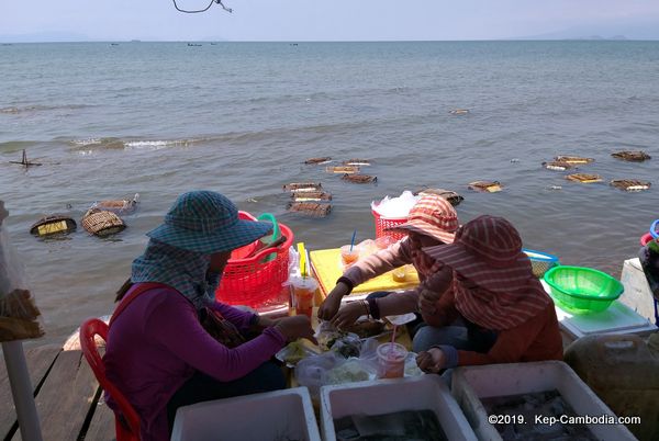 The Crab Market on the Sea in Kep, Cambodia